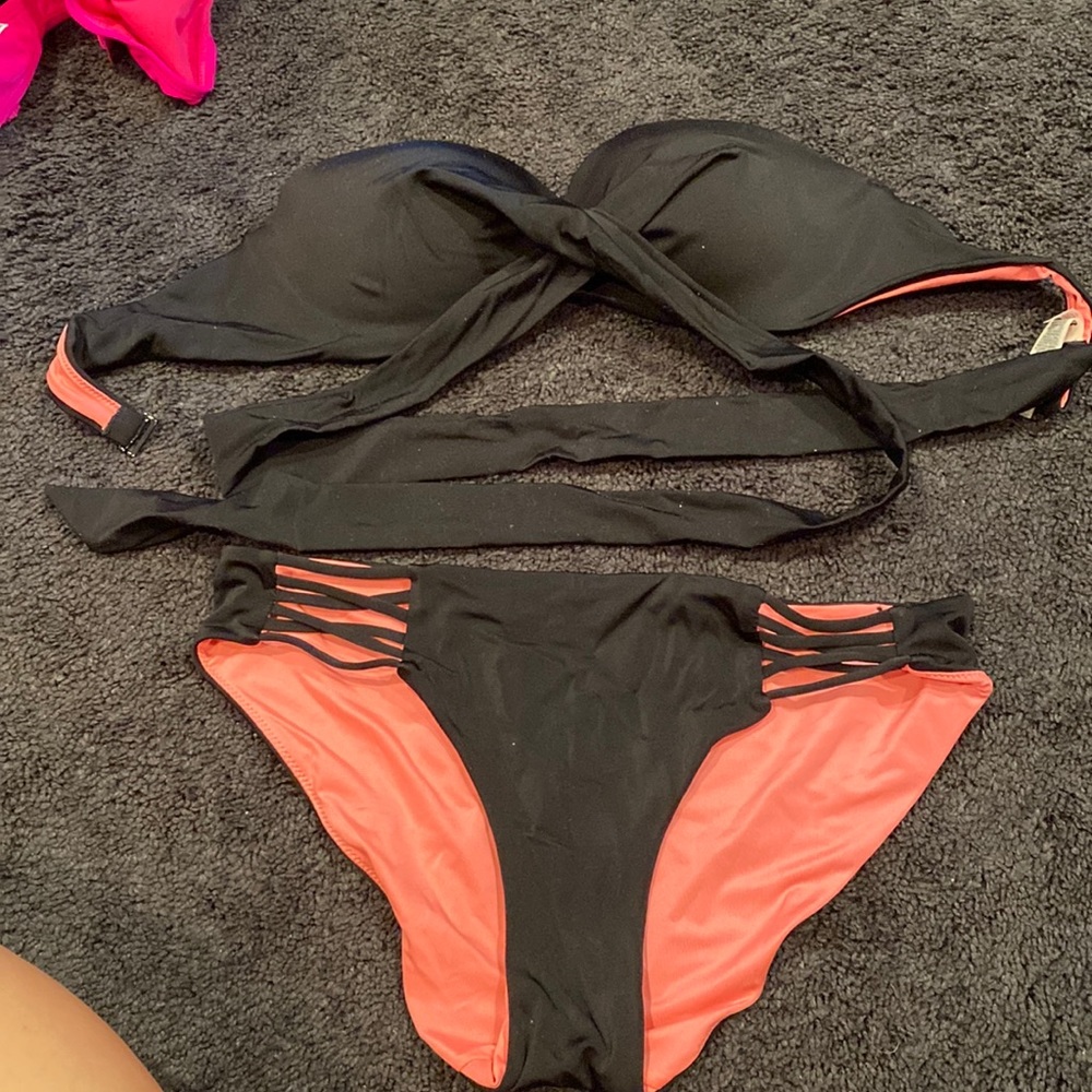 Black halter bikini